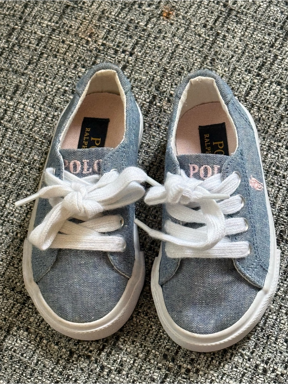 Polo by Ralph Lauren Kids' Light Blue Canvas Sneakers